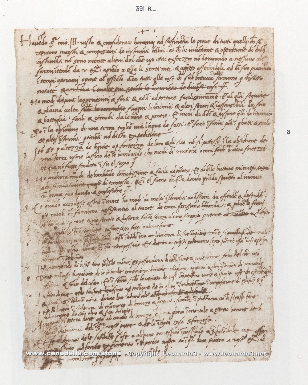 Leonardo da Vinci's resume
